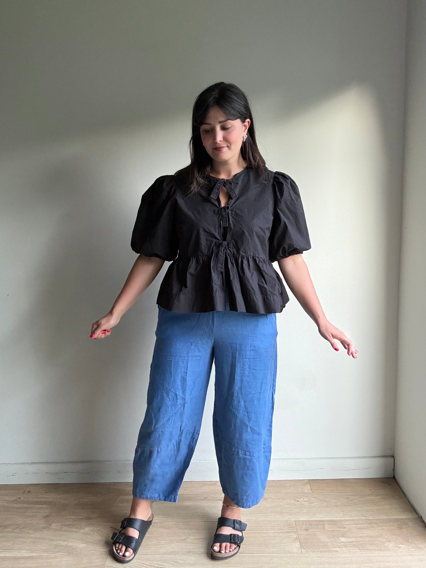 Blue Linen Trousers,