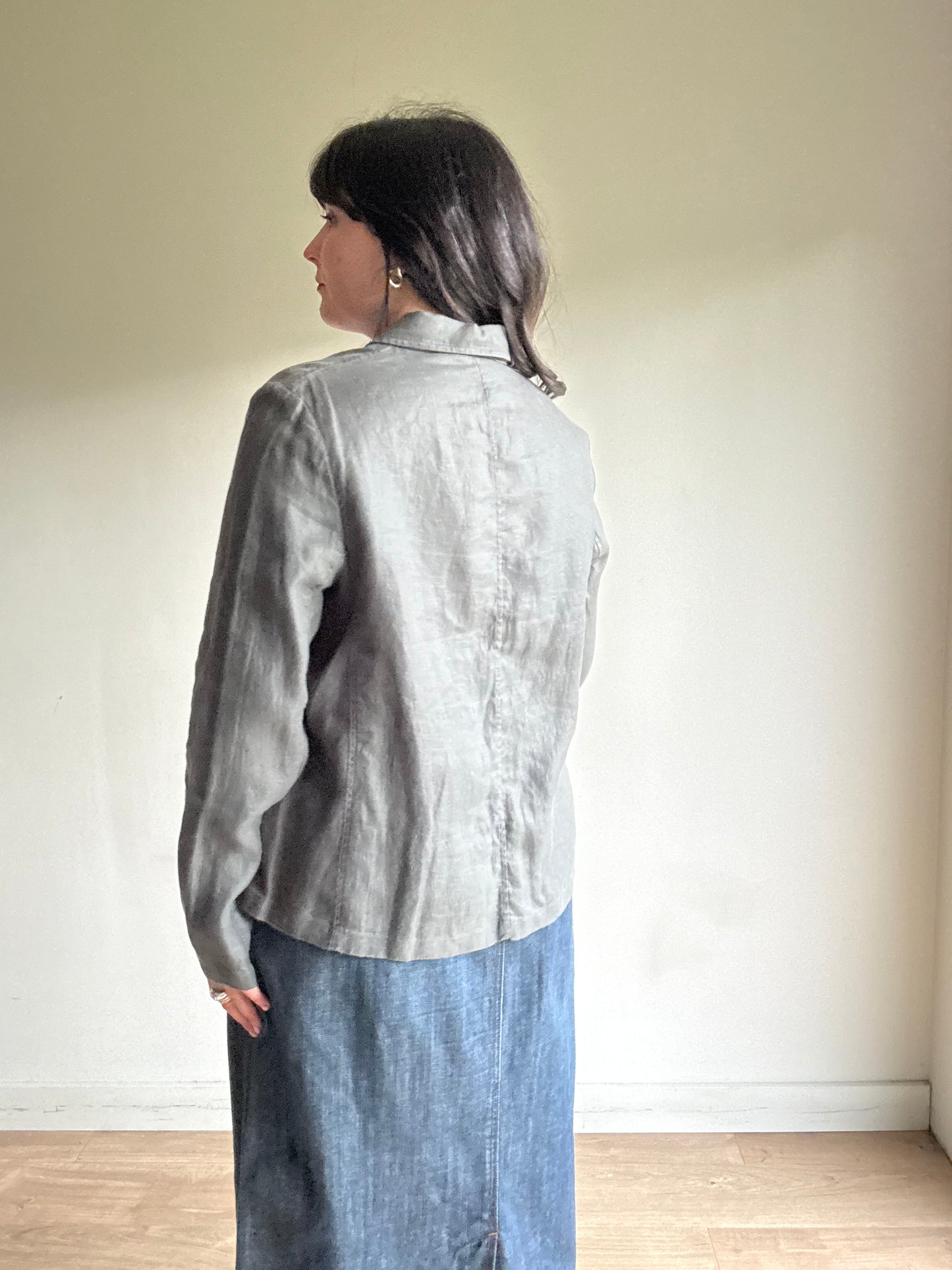 Laura Ashley Vintage Linen Shirt Jacket, M-L