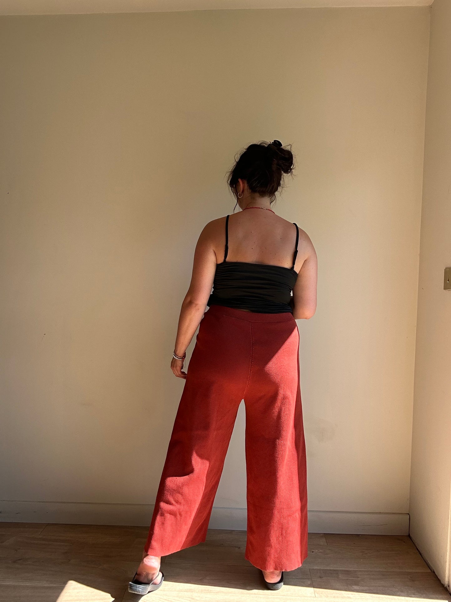Arket Ribbed Wide Leg Trousers, L/XL