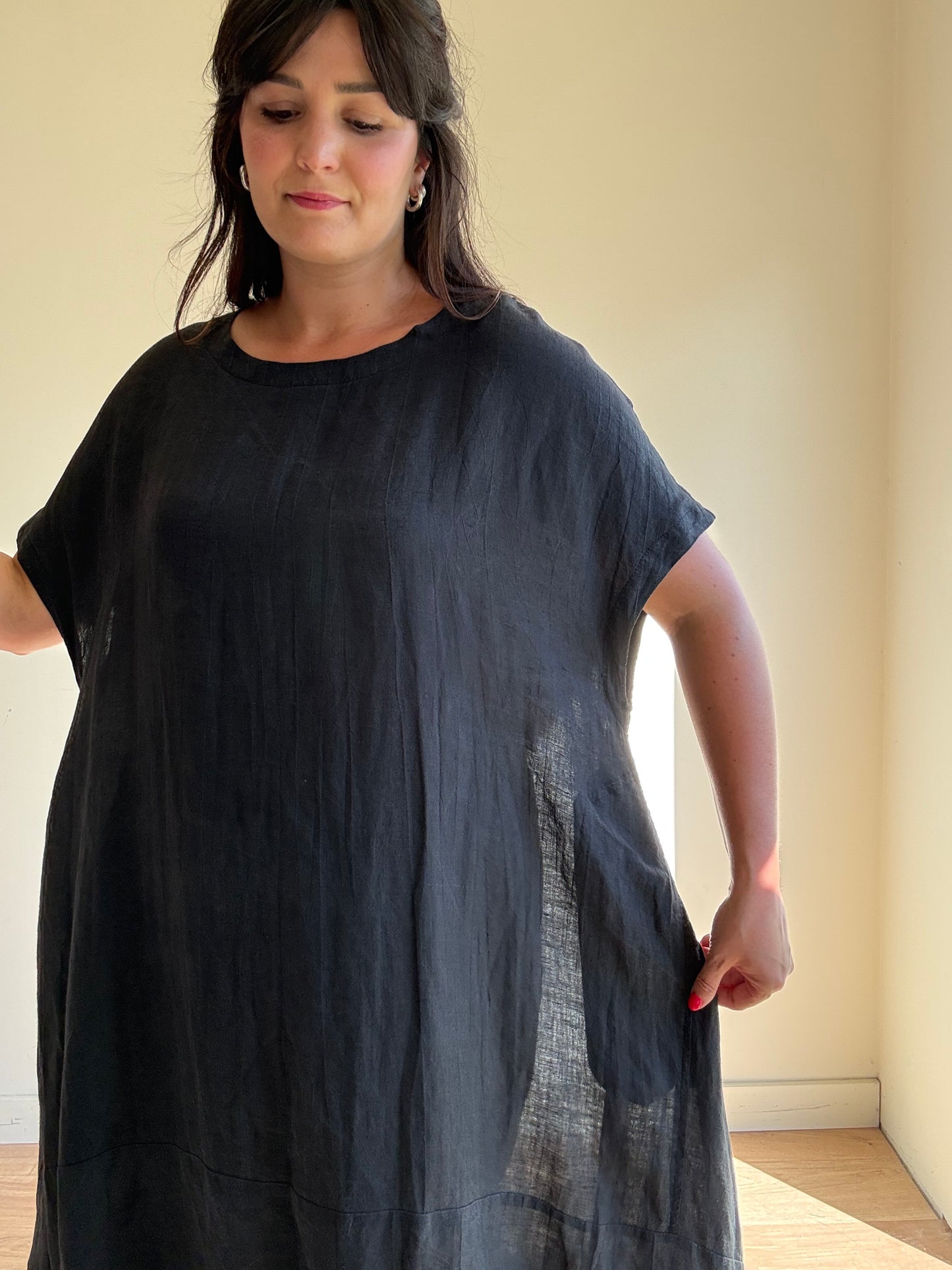 Moyuru Linen Cotton Dress, S (Oversized)