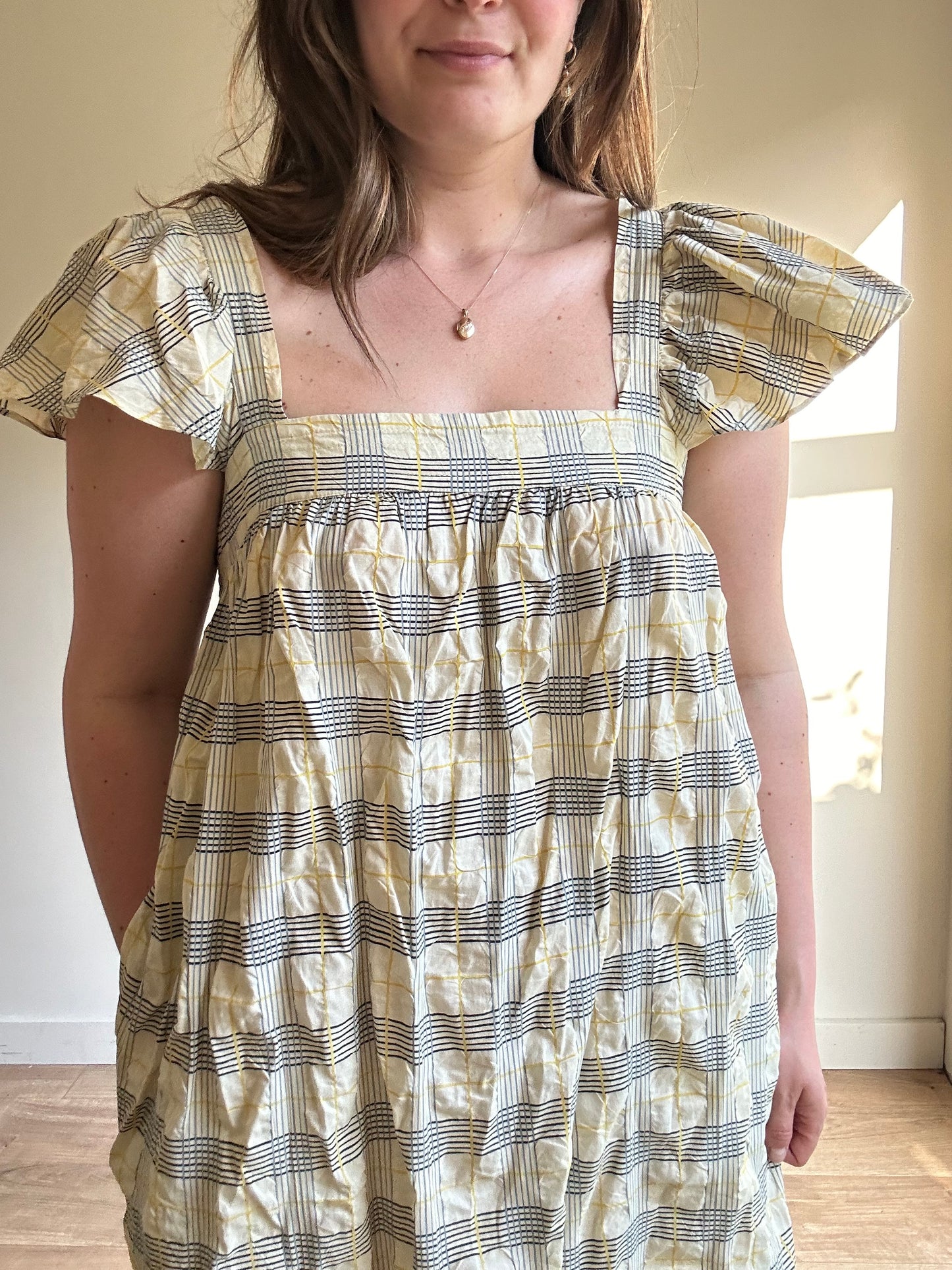 Second Female Check Sun Dress - Size M