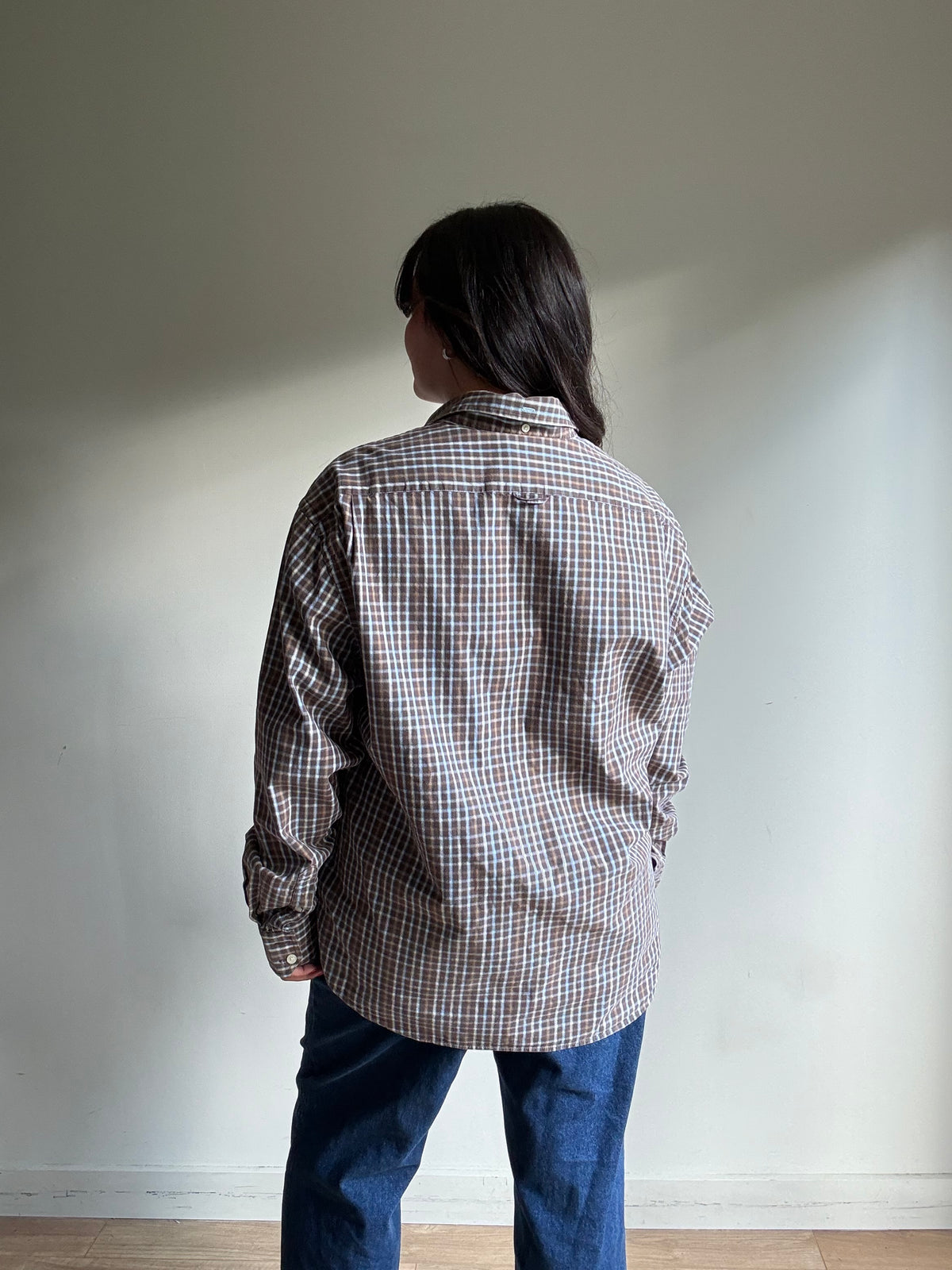 Vintage Checked Oversized Shirt, XL