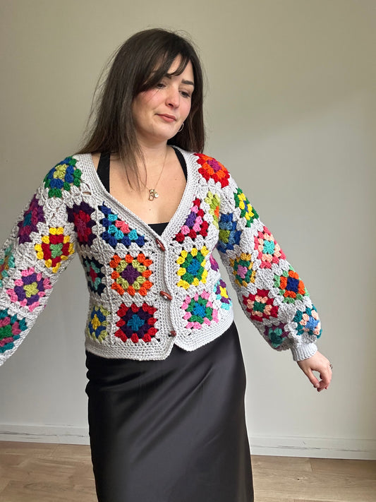 Handmade Crochet Cardigan, M/L