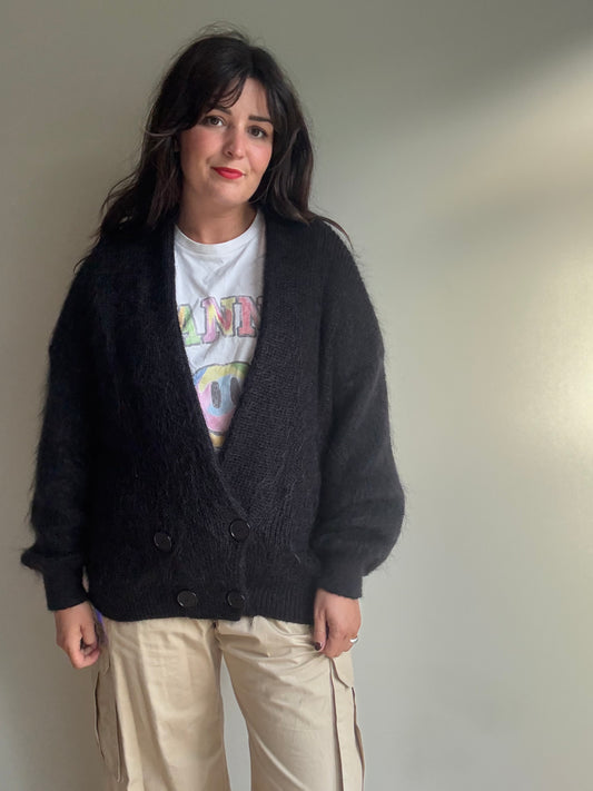 Vintage Miss Sparks Mohair 80's Cardigan, L/XL