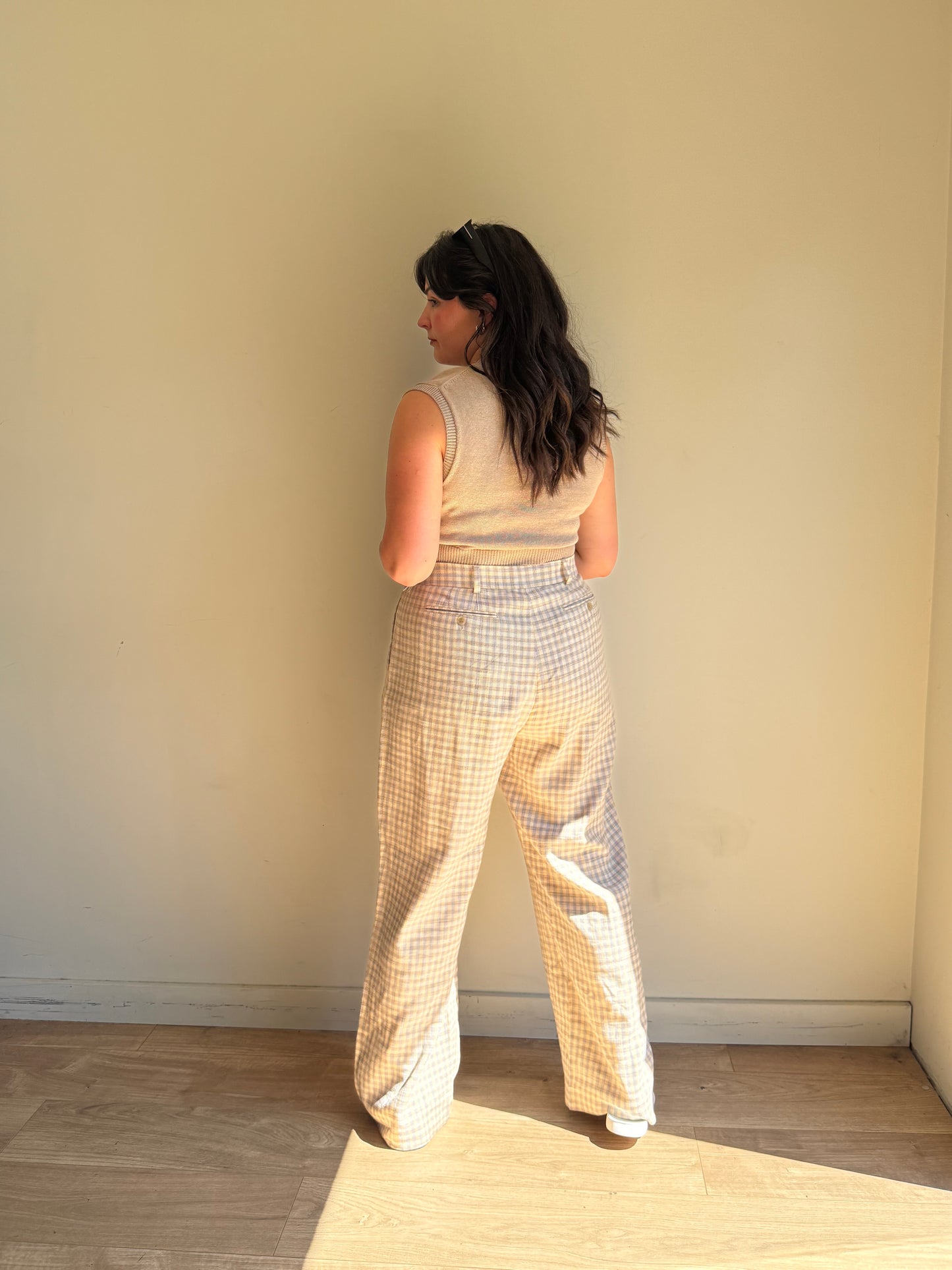 Acne Studios Check Summer Tailored Trousers, 14-16