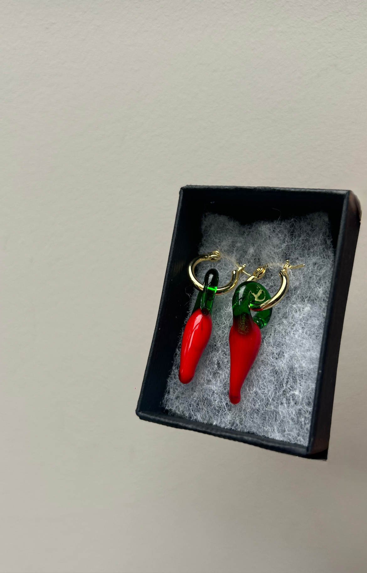 Chilli Glass Handmade Earrings