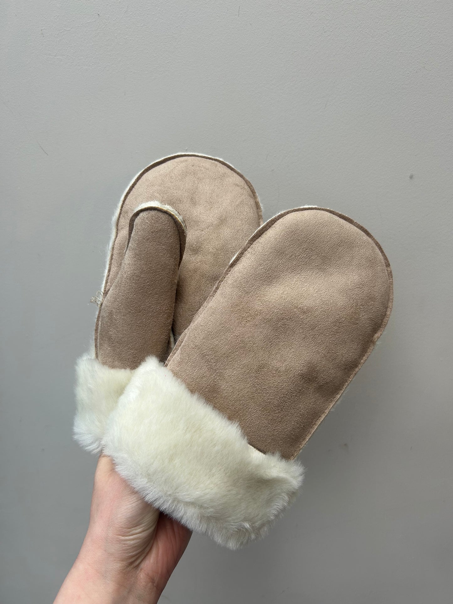 BHS Faux Sheepskin Mittens, One Size