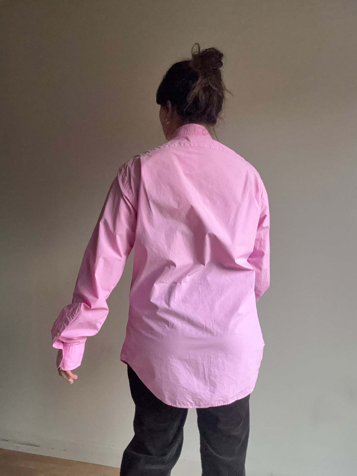 Pink & Navy Polo Ralph Lauren Cotton Classic Shirt, L