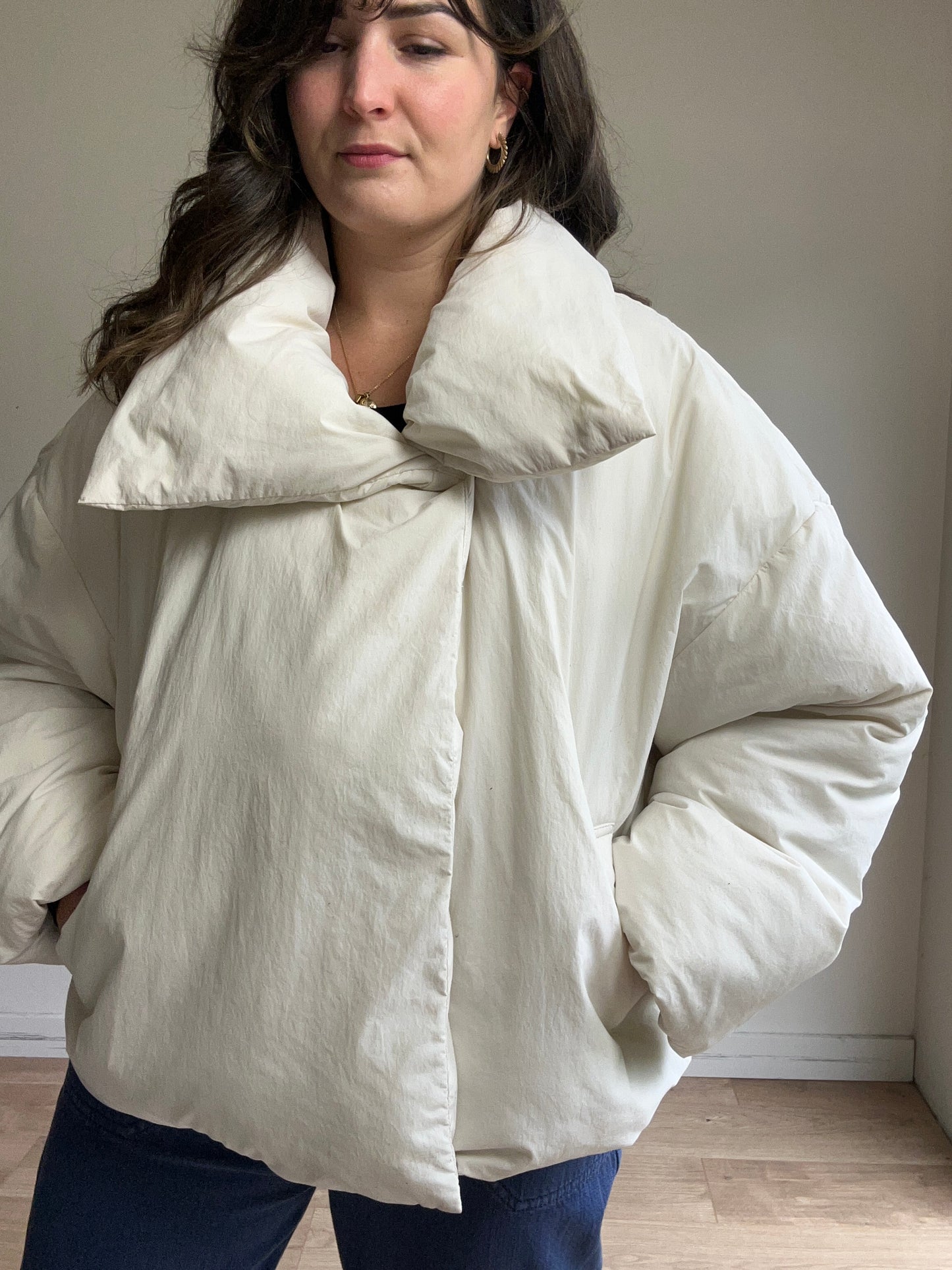 Zara Padded Short Duvet Coat, L