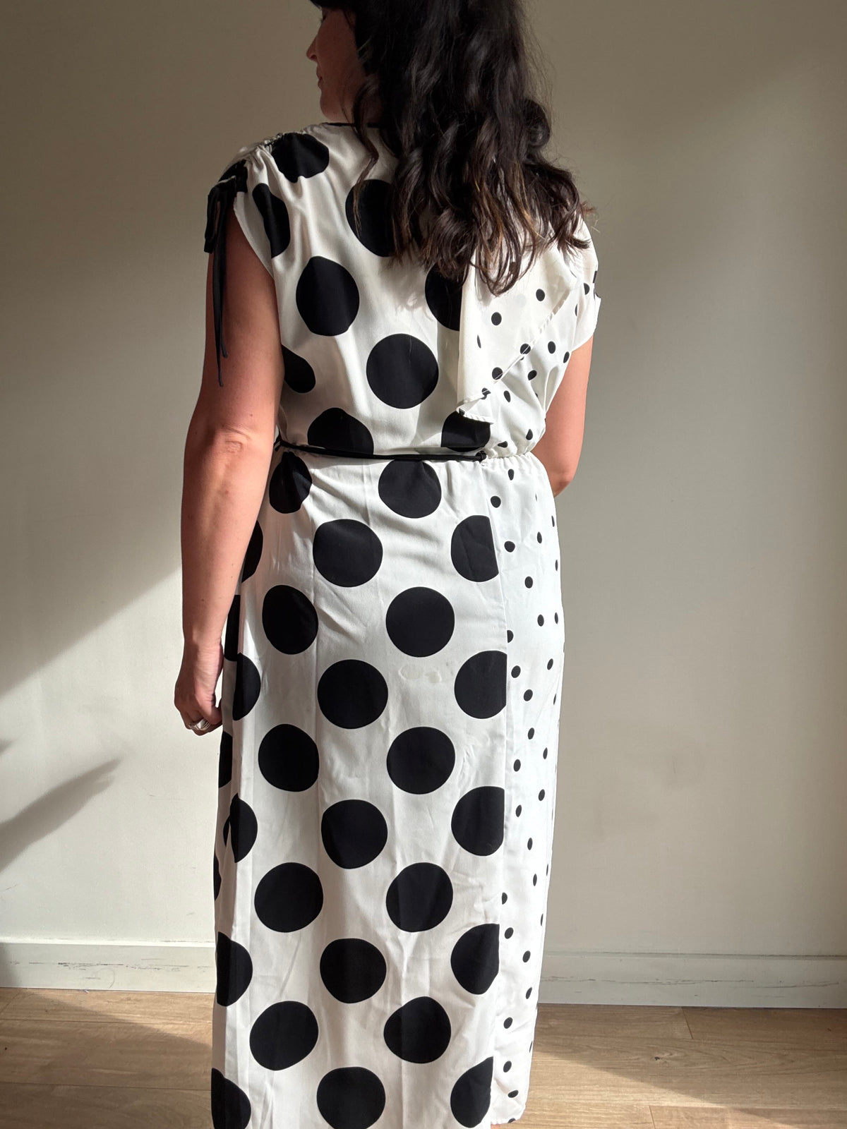 Topshop Polka Dot Contrast Wrap Dress, 16