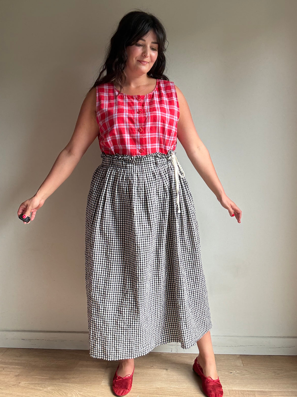 Aequamente Gingham Skirt, 12-14