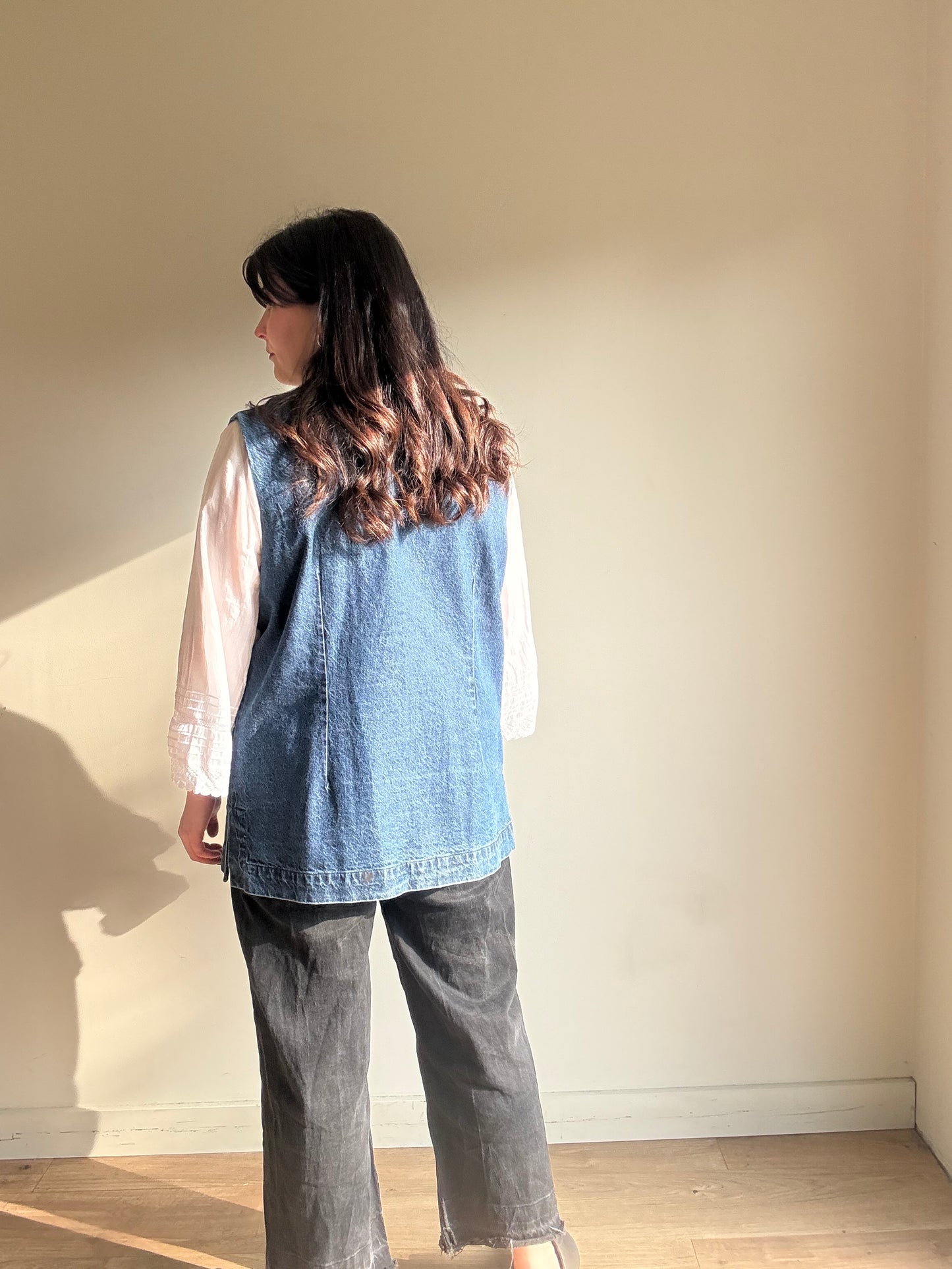 Kate Barton Denim Workwear Waistcoat, L