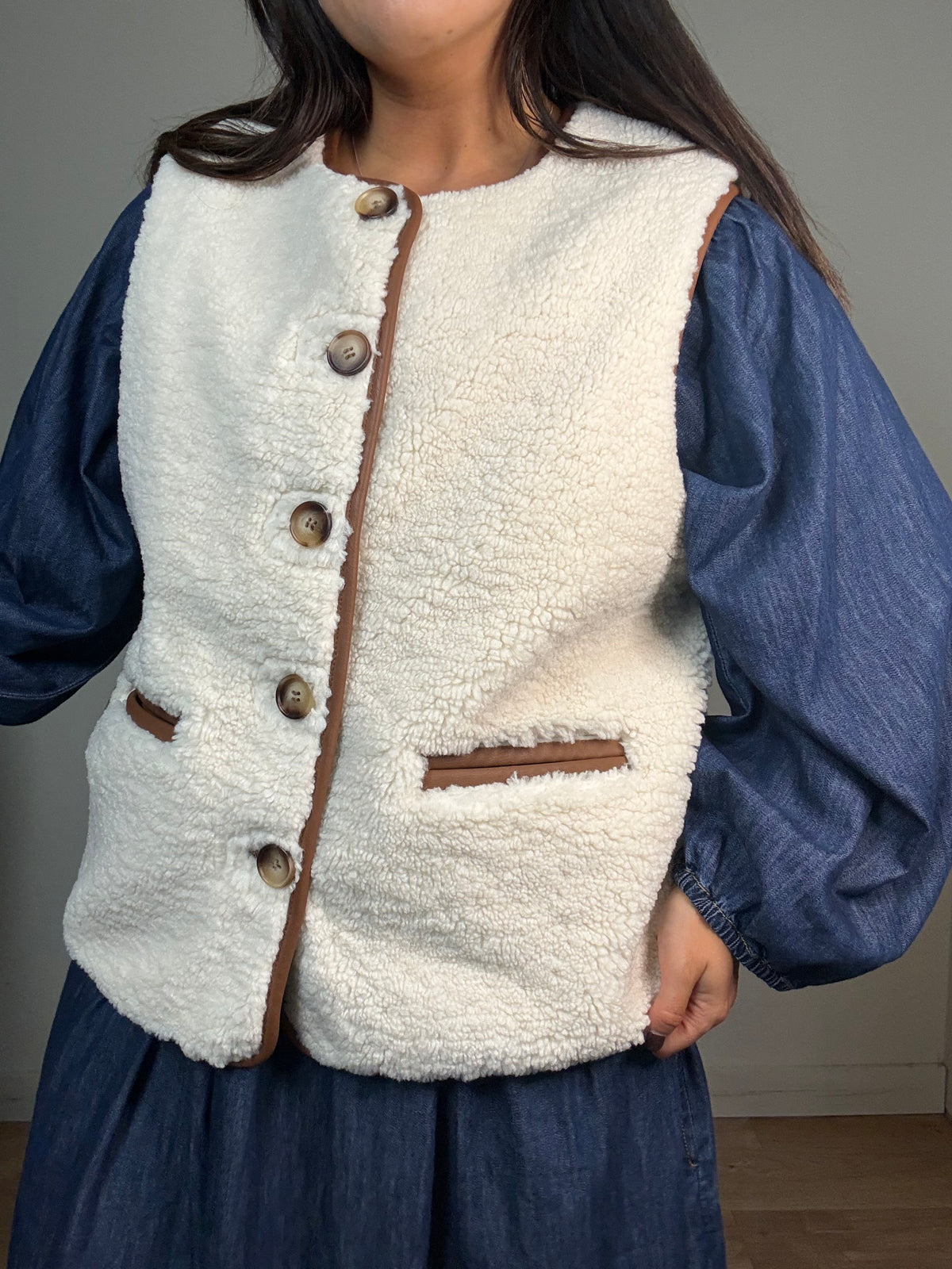 Wyse Borg Teddy Gilet, M