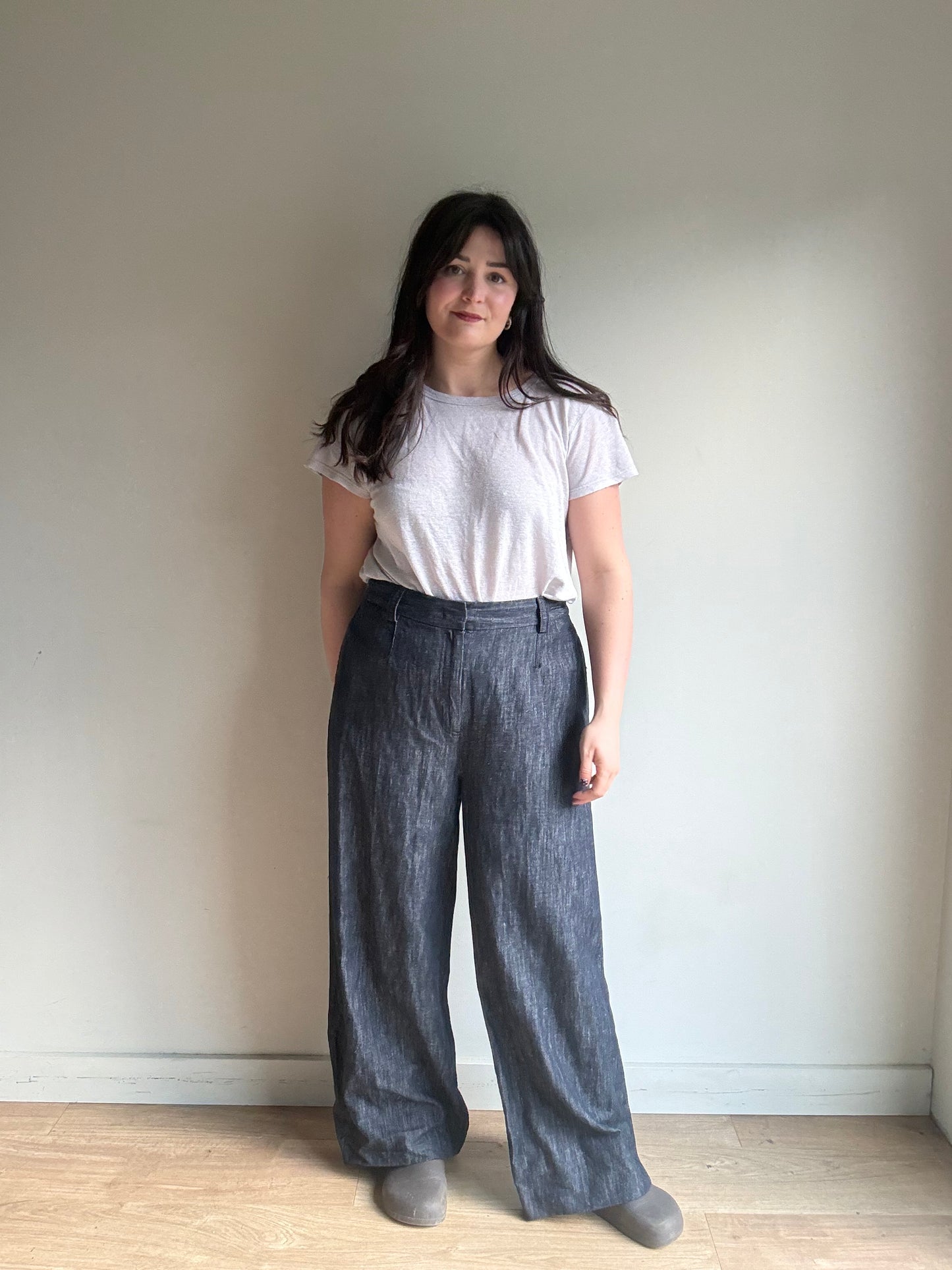 M&S Suit Chambray Denim Effect Suit, 18