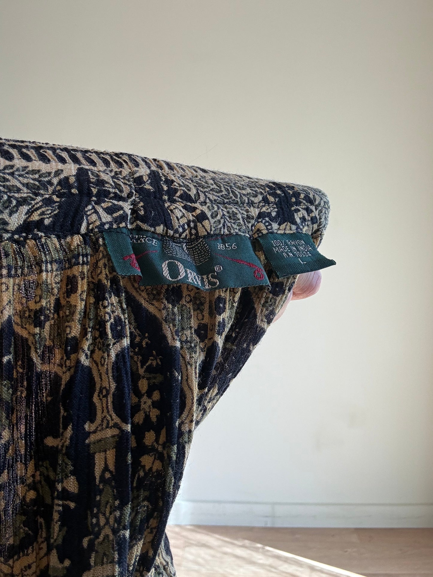 Vintage Orvis Indian Printed Maxi Skirt, L