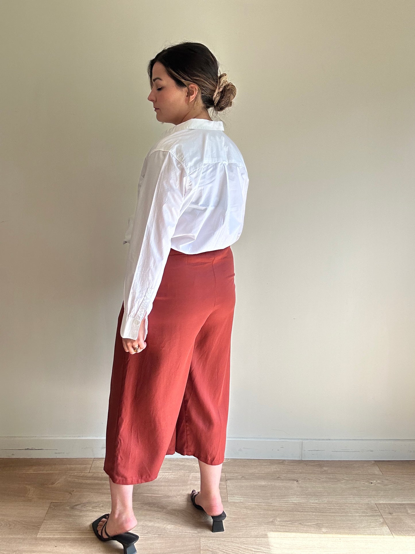 Brick Red Priory Crossover Culottes Trousers, M