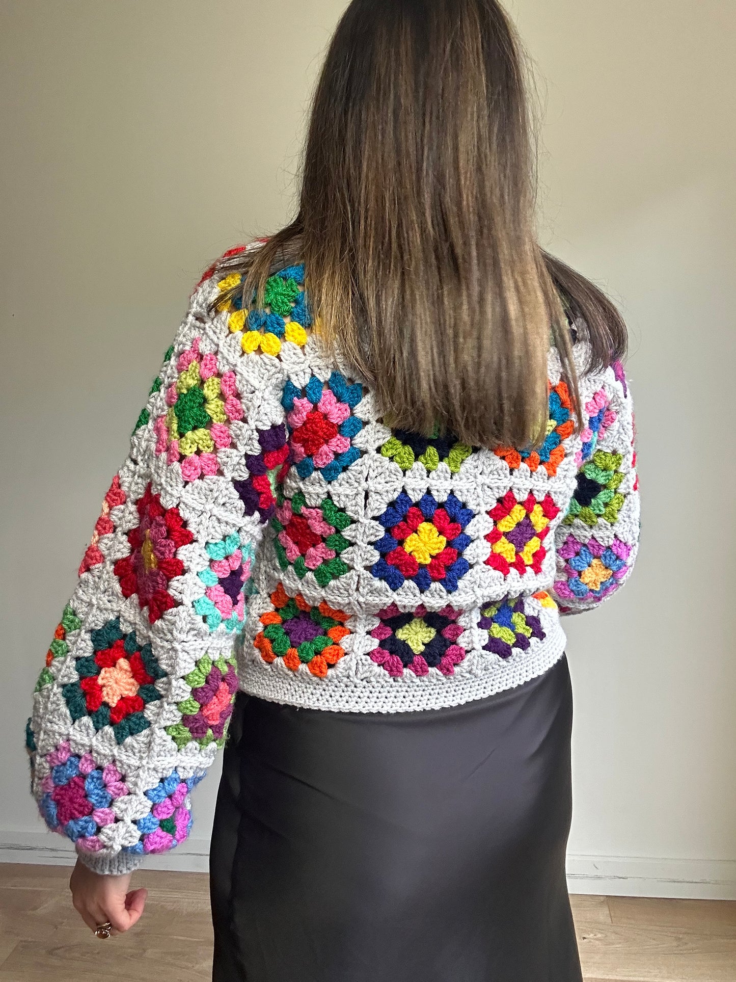 Handmade Crochet Cardigan, M/L