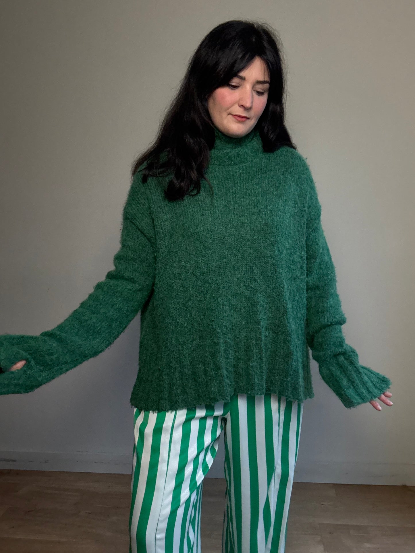 Vic & Bert Wool & Alpaca Funnel Neck Jumper, M/L