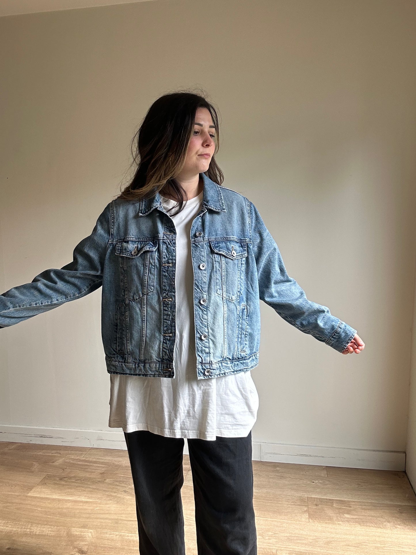 M&S Boxy Denim Jacket, 20