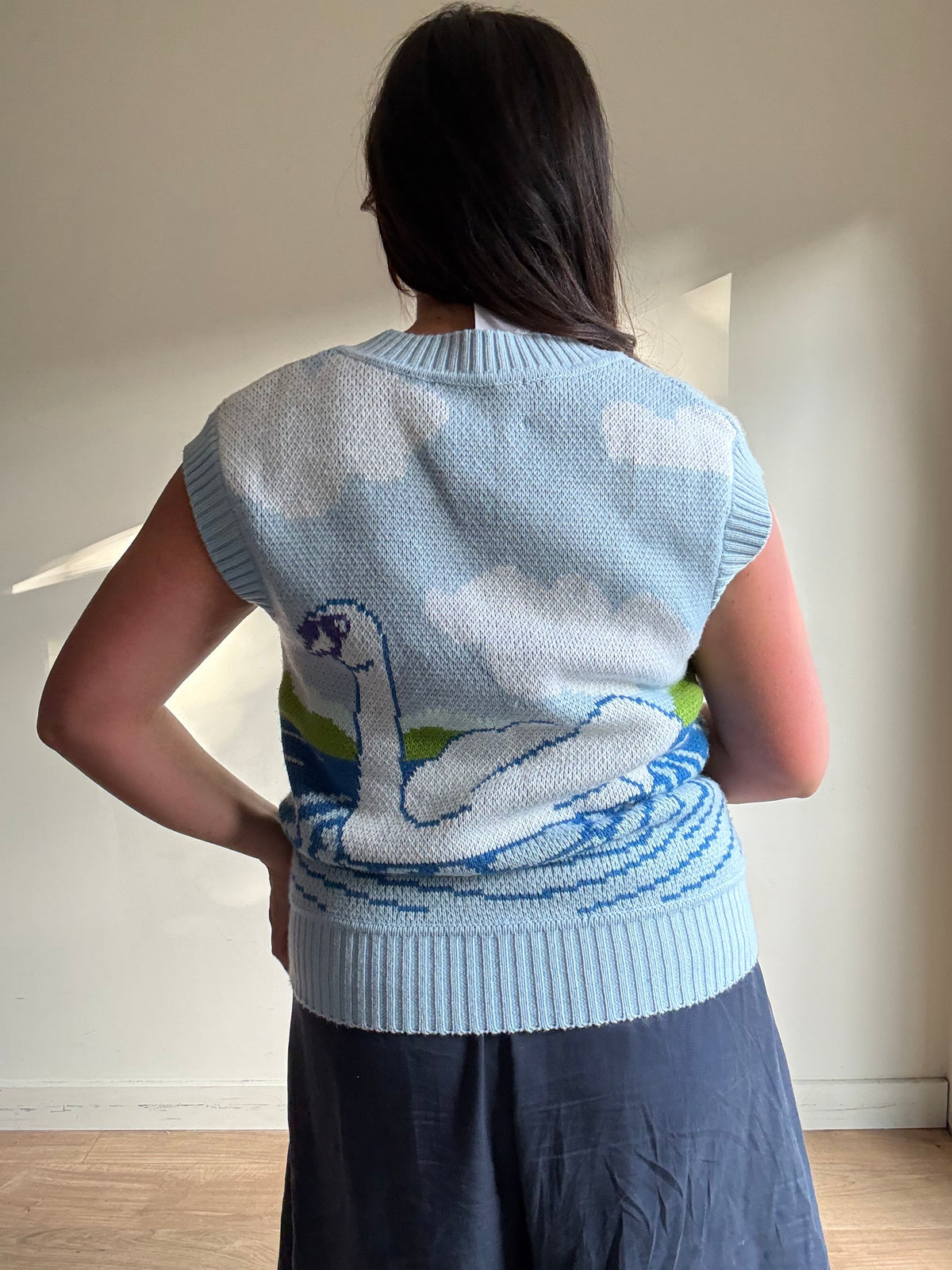 House of Sunny Swan Vest Jumper, S-M