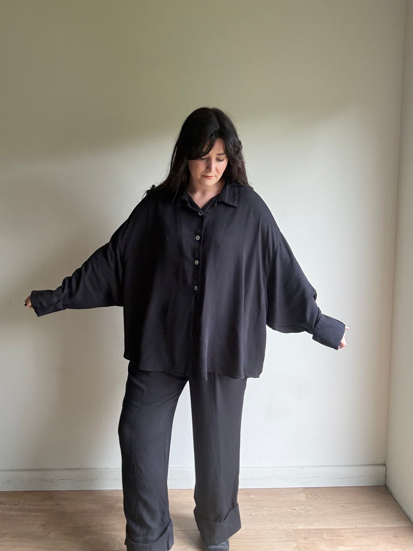 Black Sleeper Shirt & Trousers, Size 1