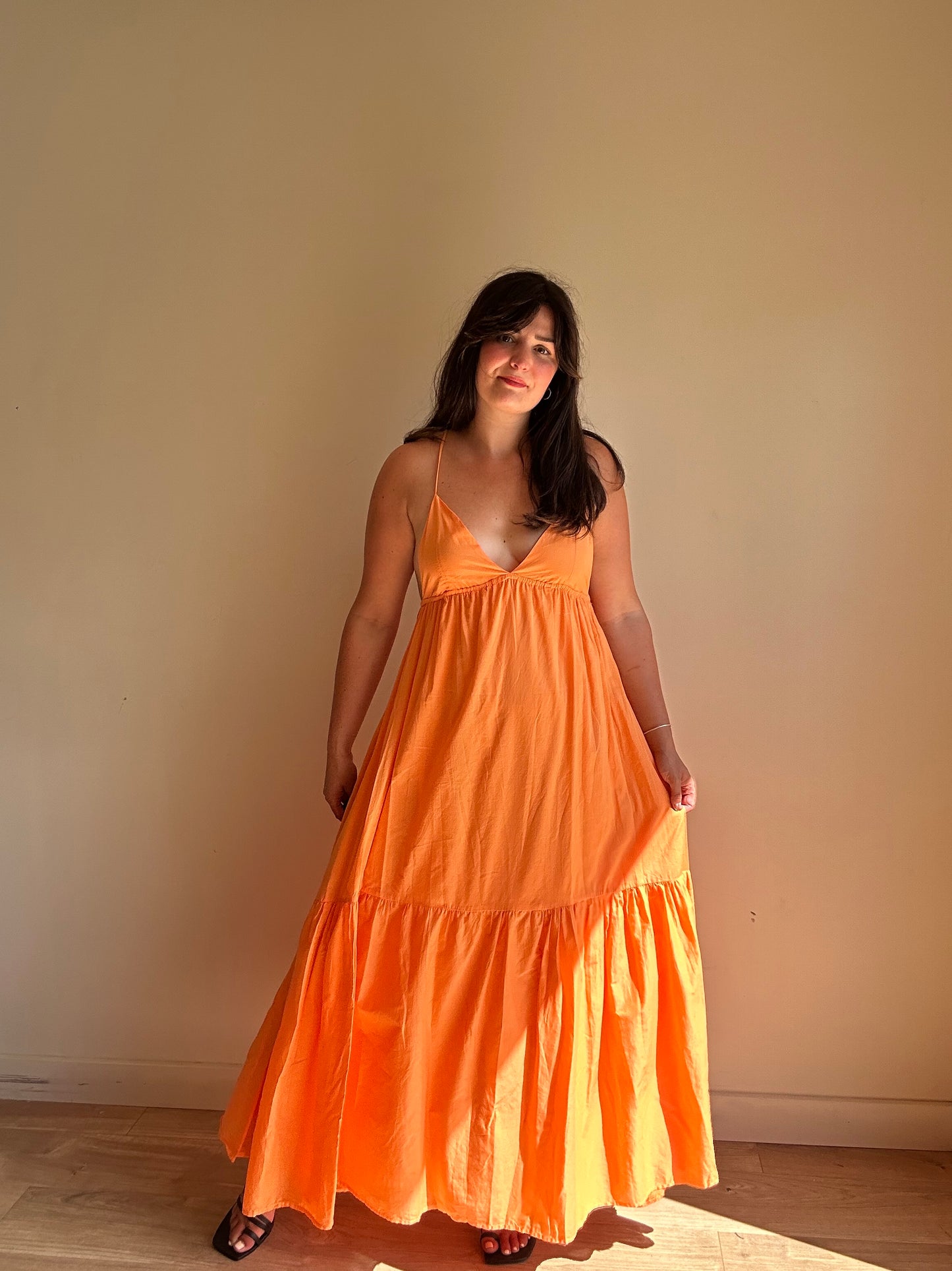 Faithfull The Brand Cotton Strappy Maxi Dress, M