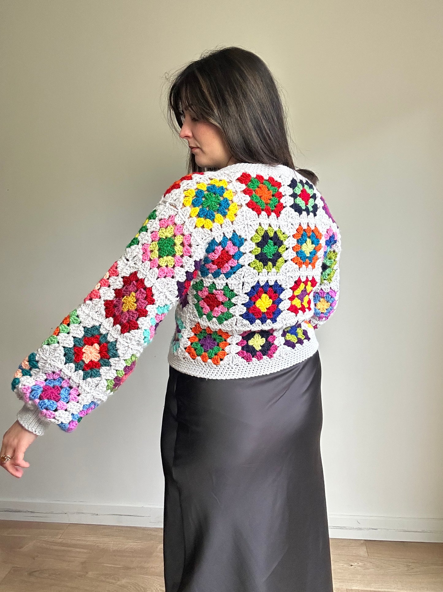 Handmade Crochet Cardigan, M/L