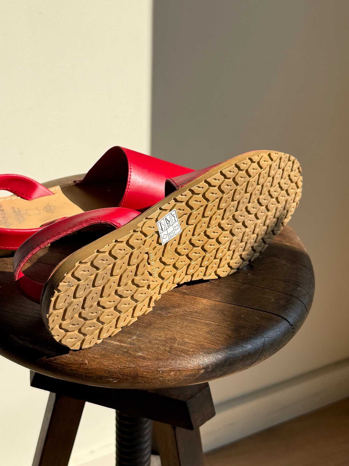 Spanish Leather Slingback Sandals, 40