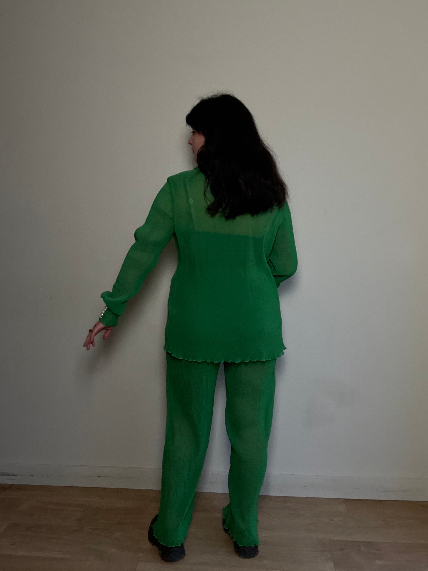 KAI Collective (Set) Plisse Shirt and Trousers Co-Ord, XL