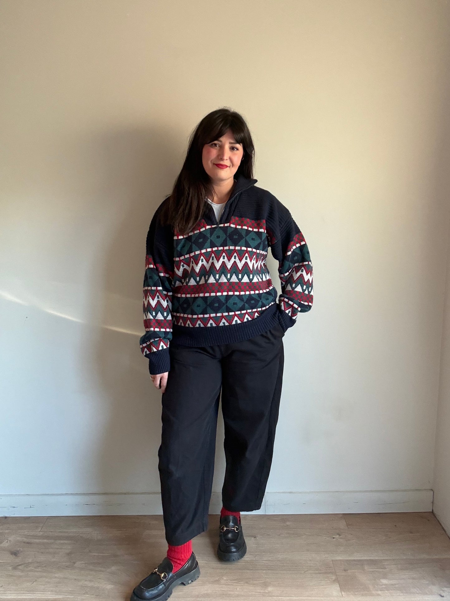 Vintage 80’s Quarter Zip Jumper, M