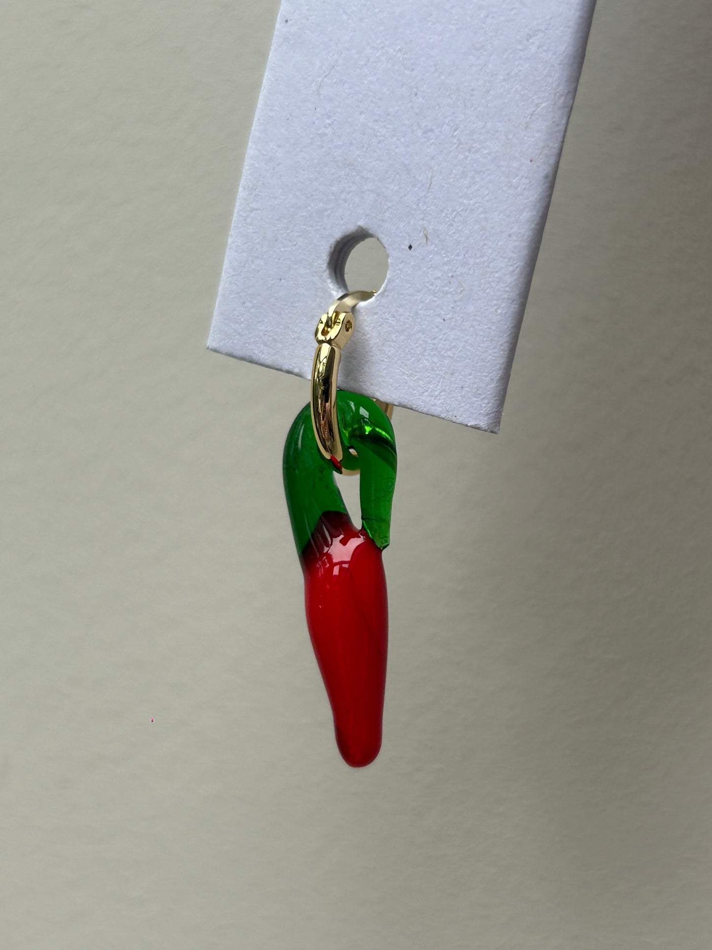 Chilli Glass Handmade Earrings