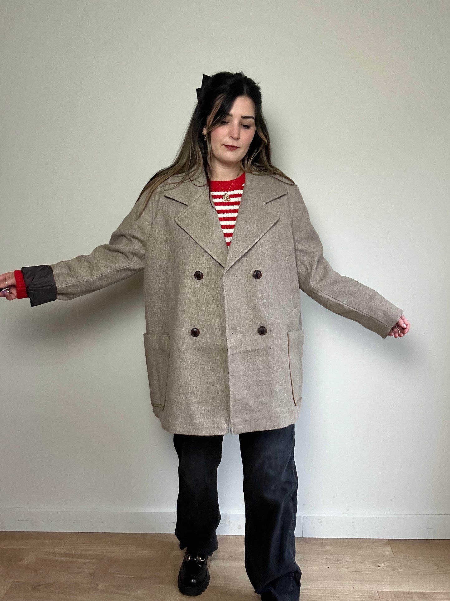 Folk Oversized Coat Jacket - Size 5 (14-18)