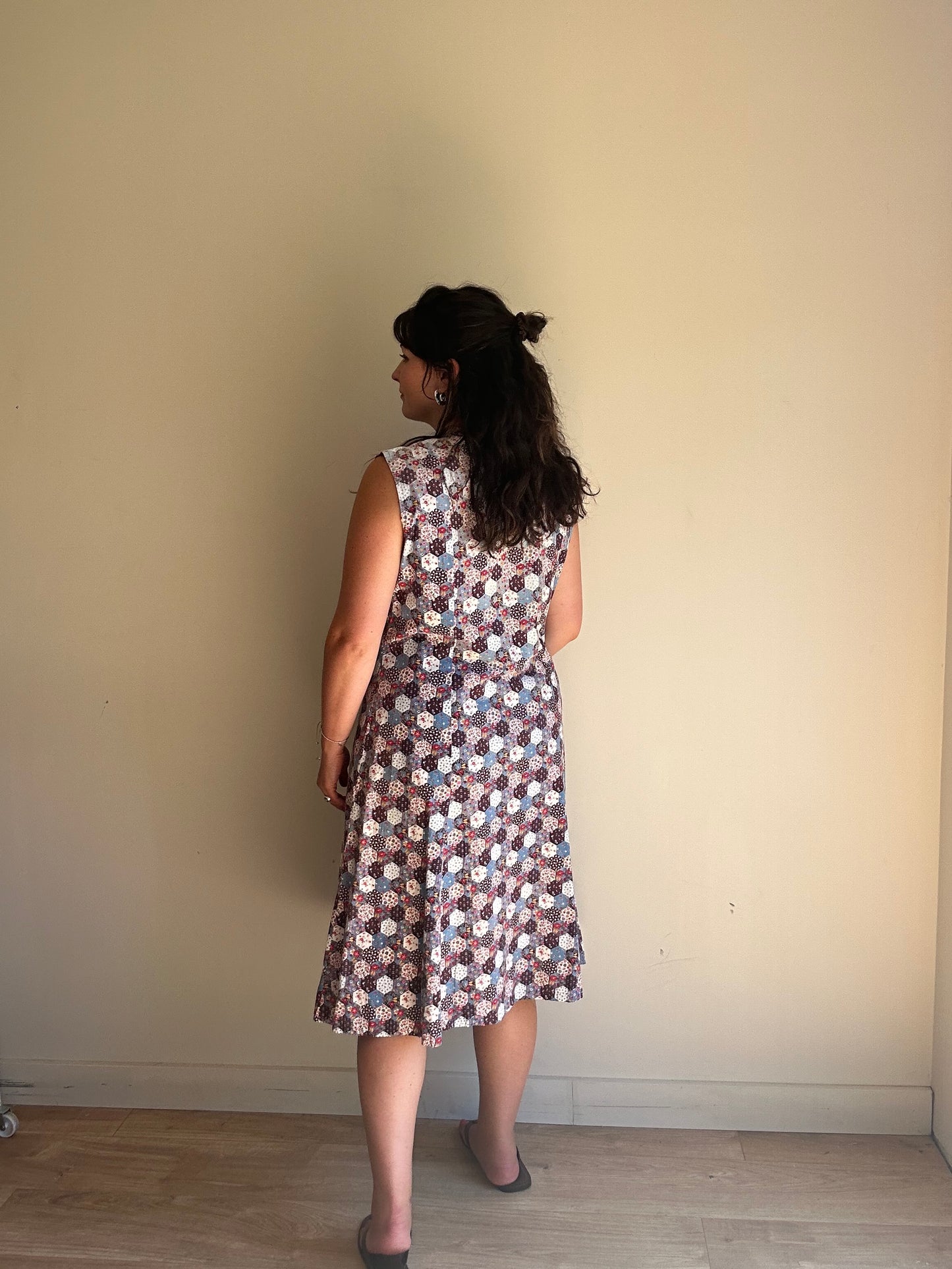 Vintage Handmade Patchwork Dress, L