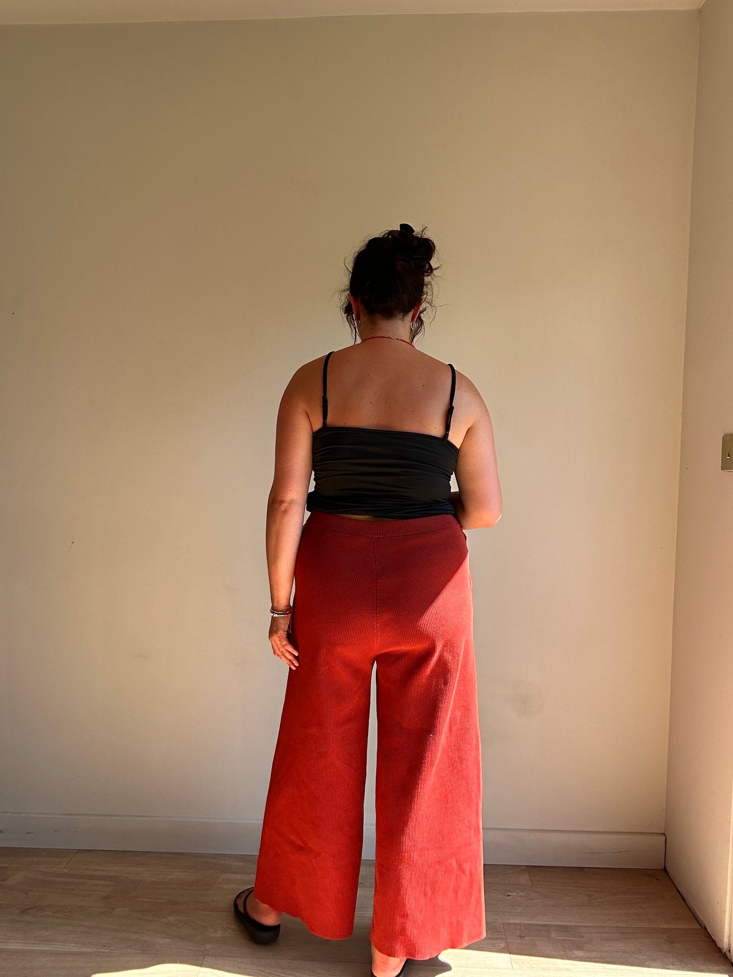 Arket Ribbed Wide Leg Trousers, L/XL