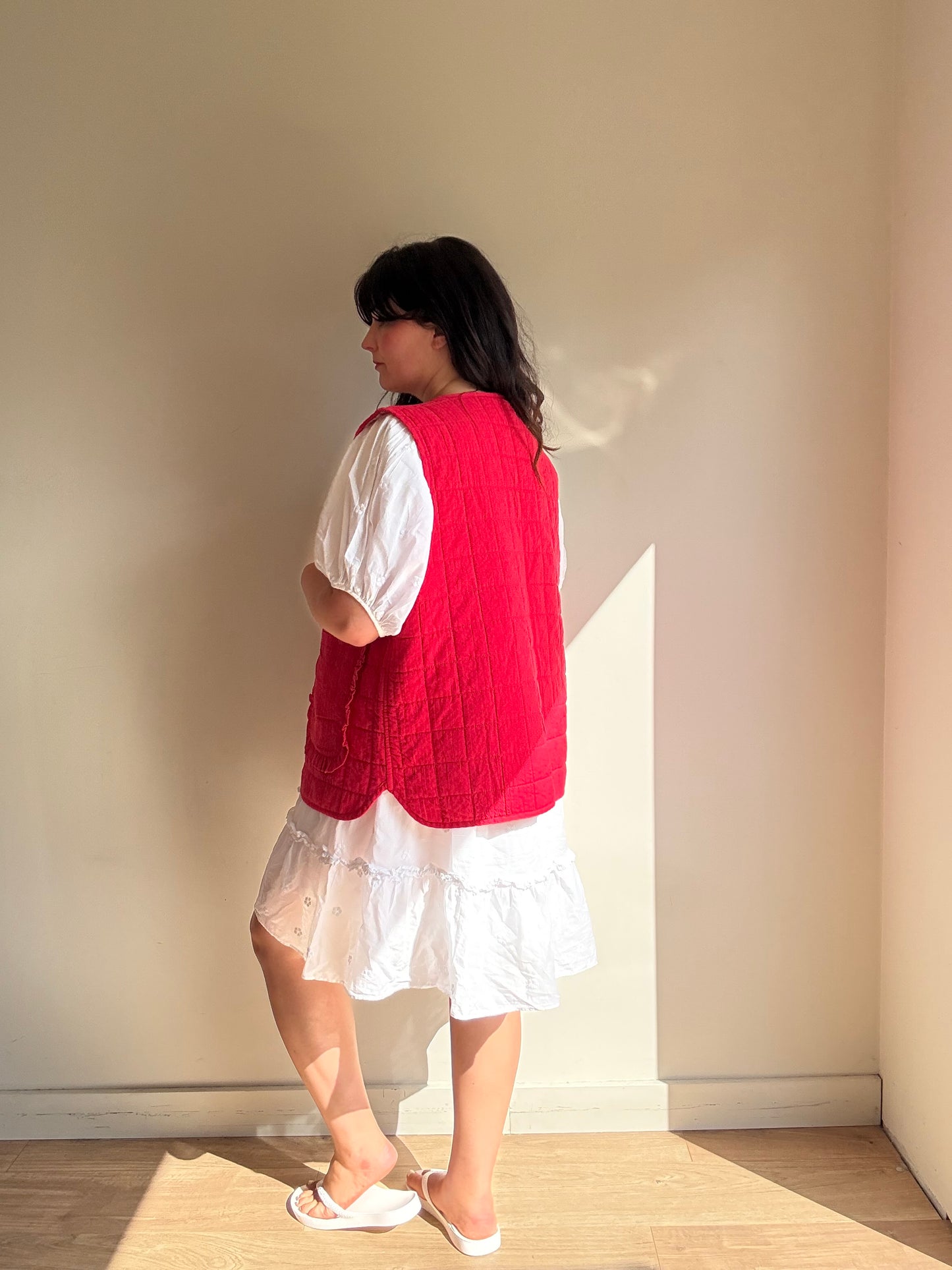 Damson Madder NEW Reversible Quilted Gilet Waistcoat, 20