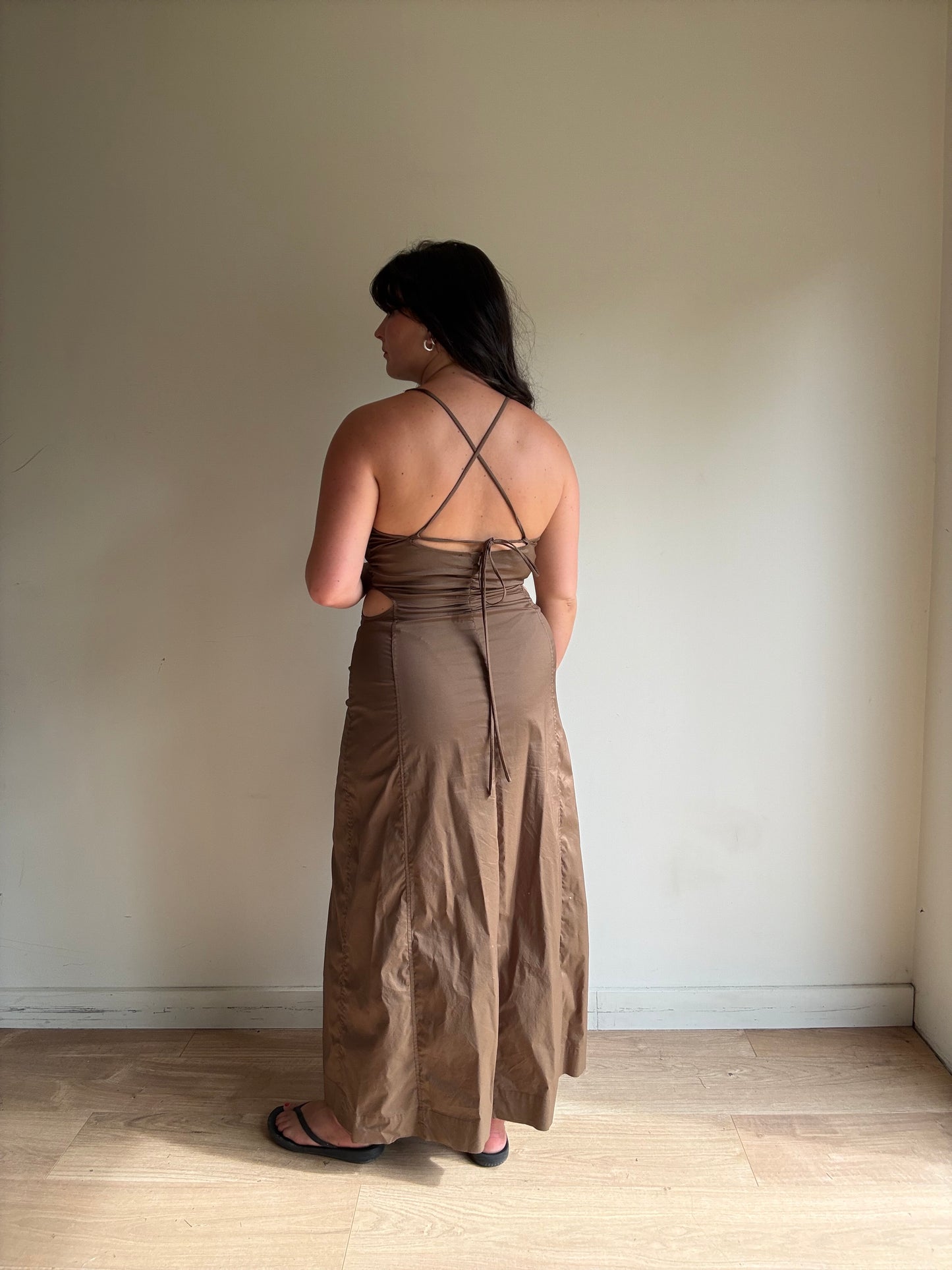 Ganni Poplin Open Sides Dress, 12