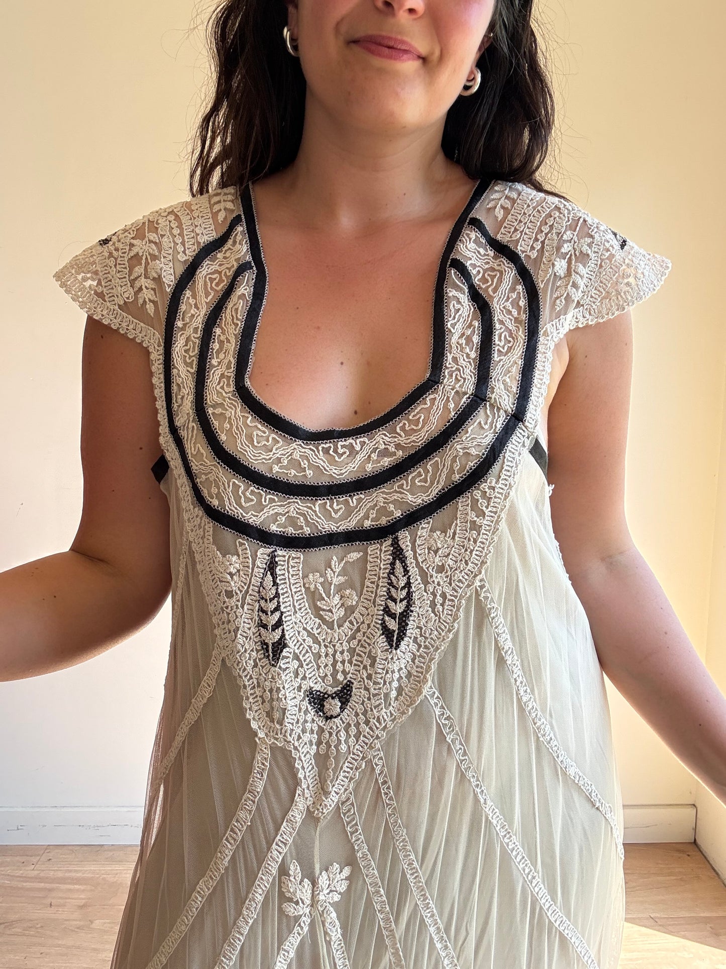Free People NEW Ethereal Lace Embroidered Dress, XL