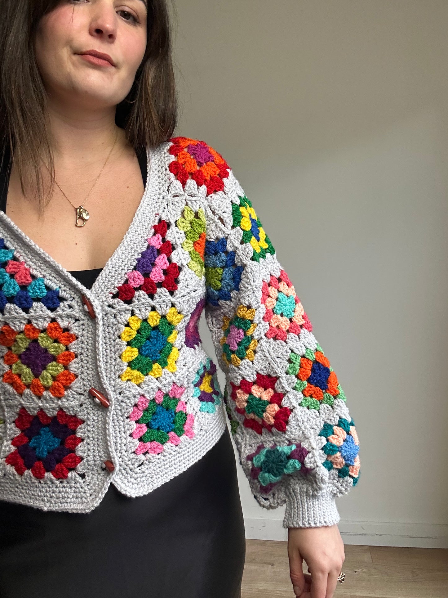 Handmade Crochet Cardigan, M/L