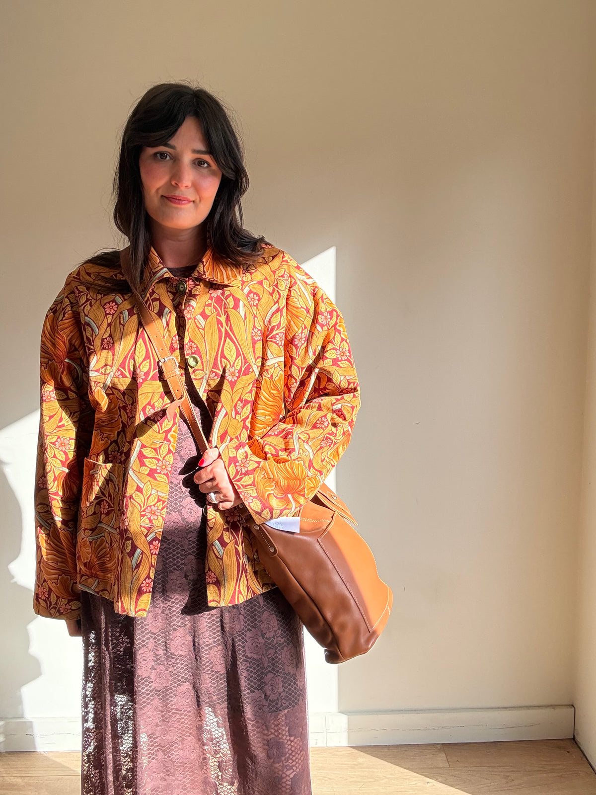 Handmade William Morris Boxy Jacket, XL