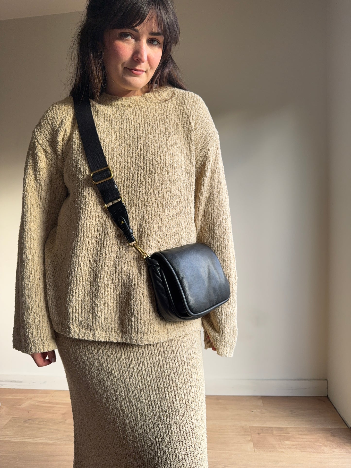 Zara Faux Leather Puffy Crossbody Bag, O/S