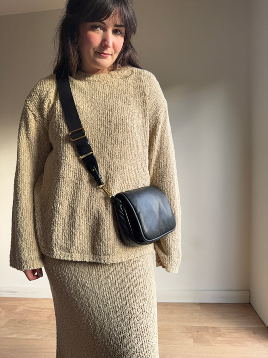 Zara Faux Leather Puffy Crossbody Bag, O/S