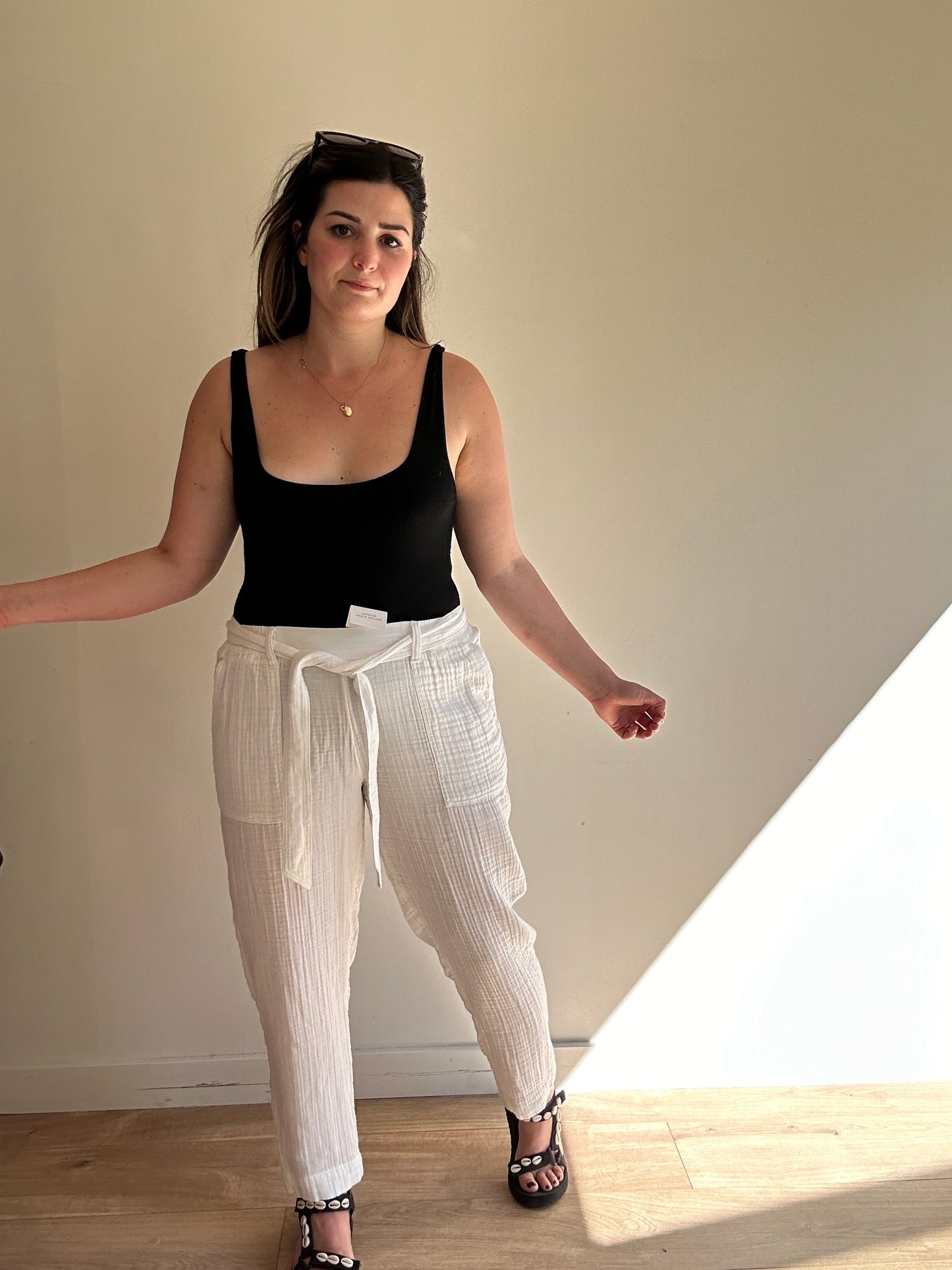 Per Una NEW Cotton Gauze Trousers - Size 14