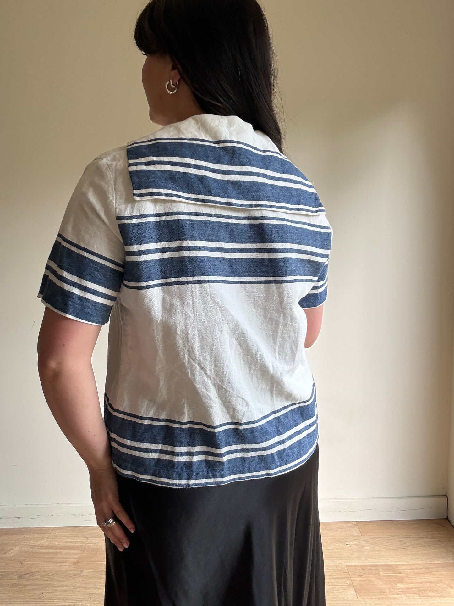 Vintage Linen Sailor Top, S/M