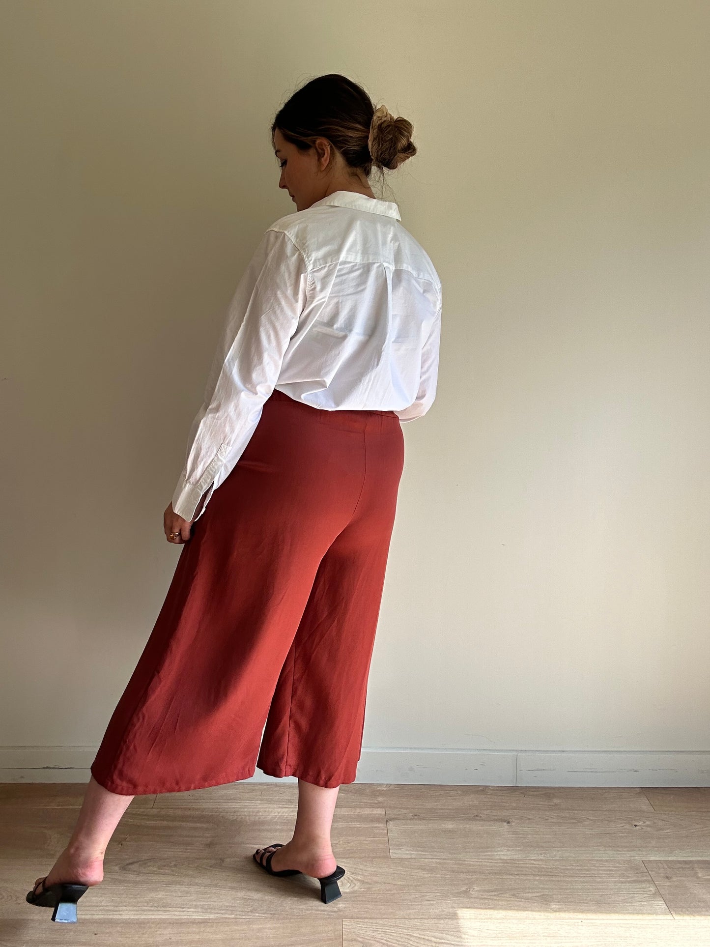 Brick Red Priory Crossover Culottes Trousers, M