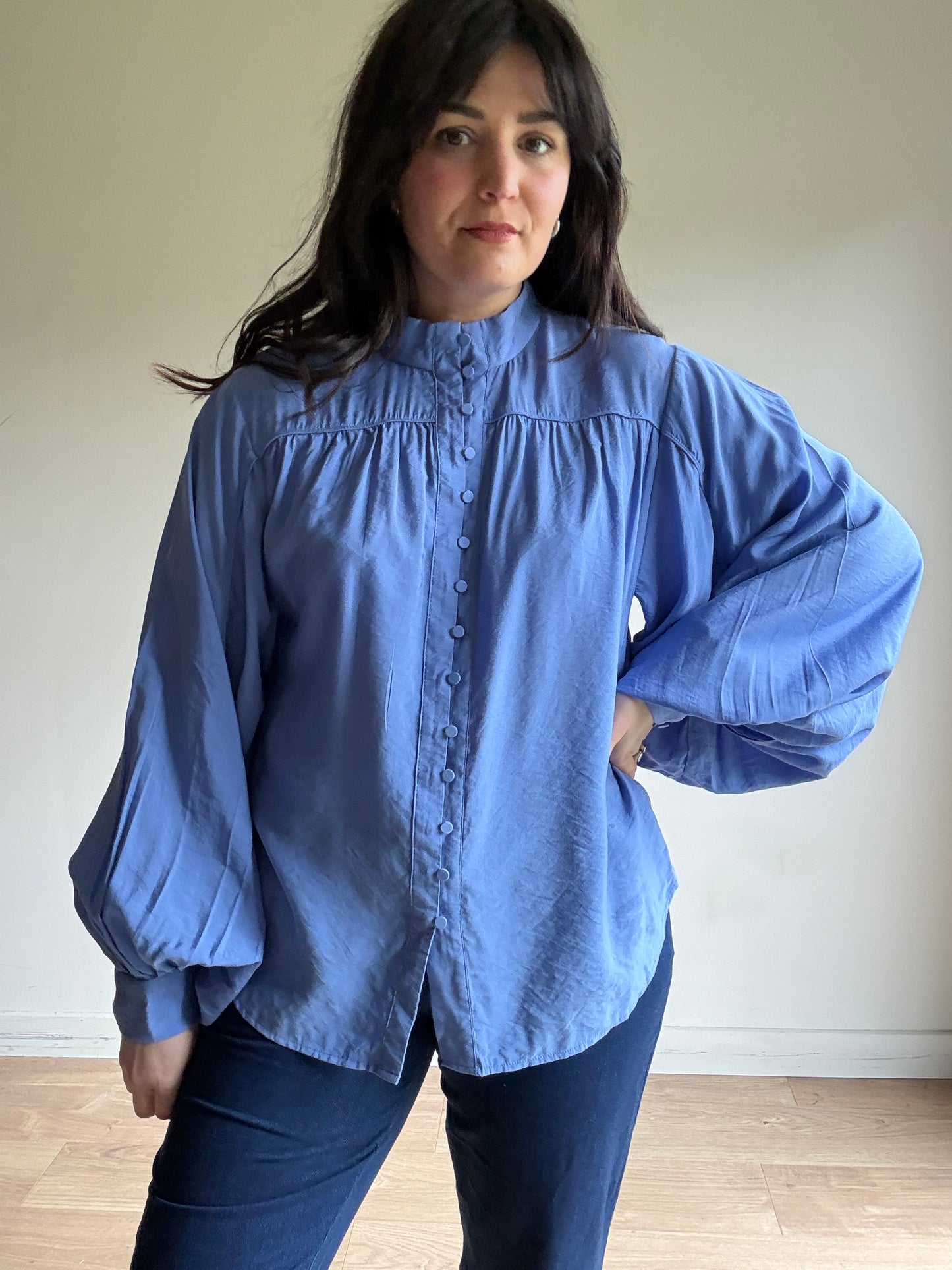 Bruuns Bazaar Floaty Button Up Blouse, 40
