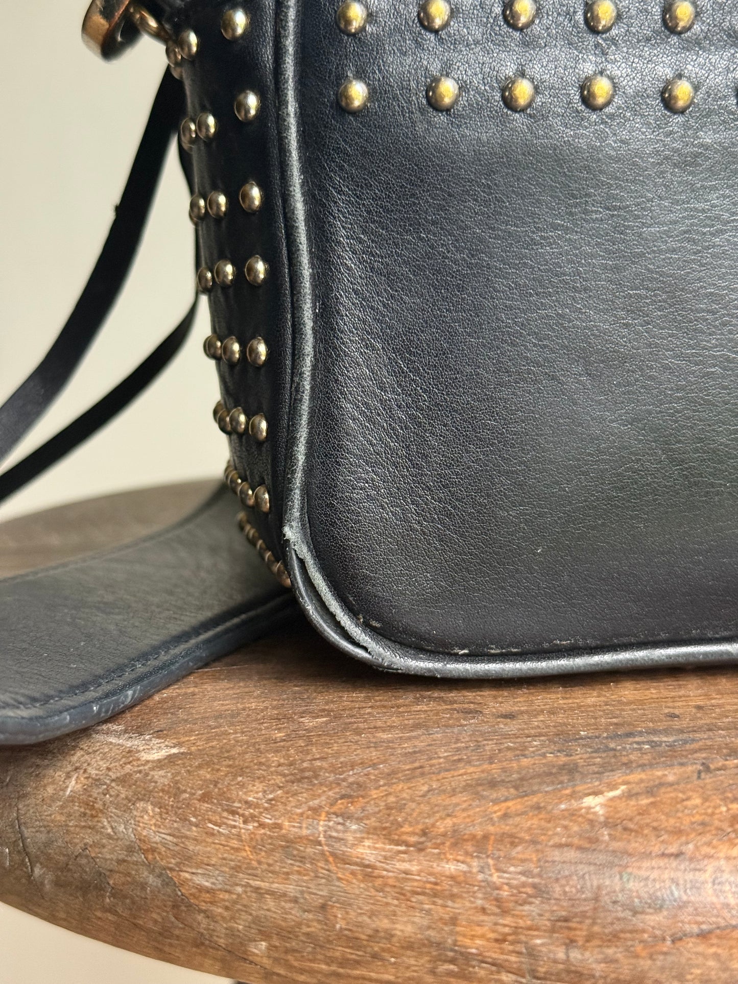 Anine Bing Studded Leather Bag, One Size