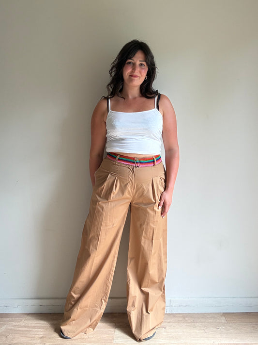 SFIZIO NEW Wide Leg Belted Trousers, 12
