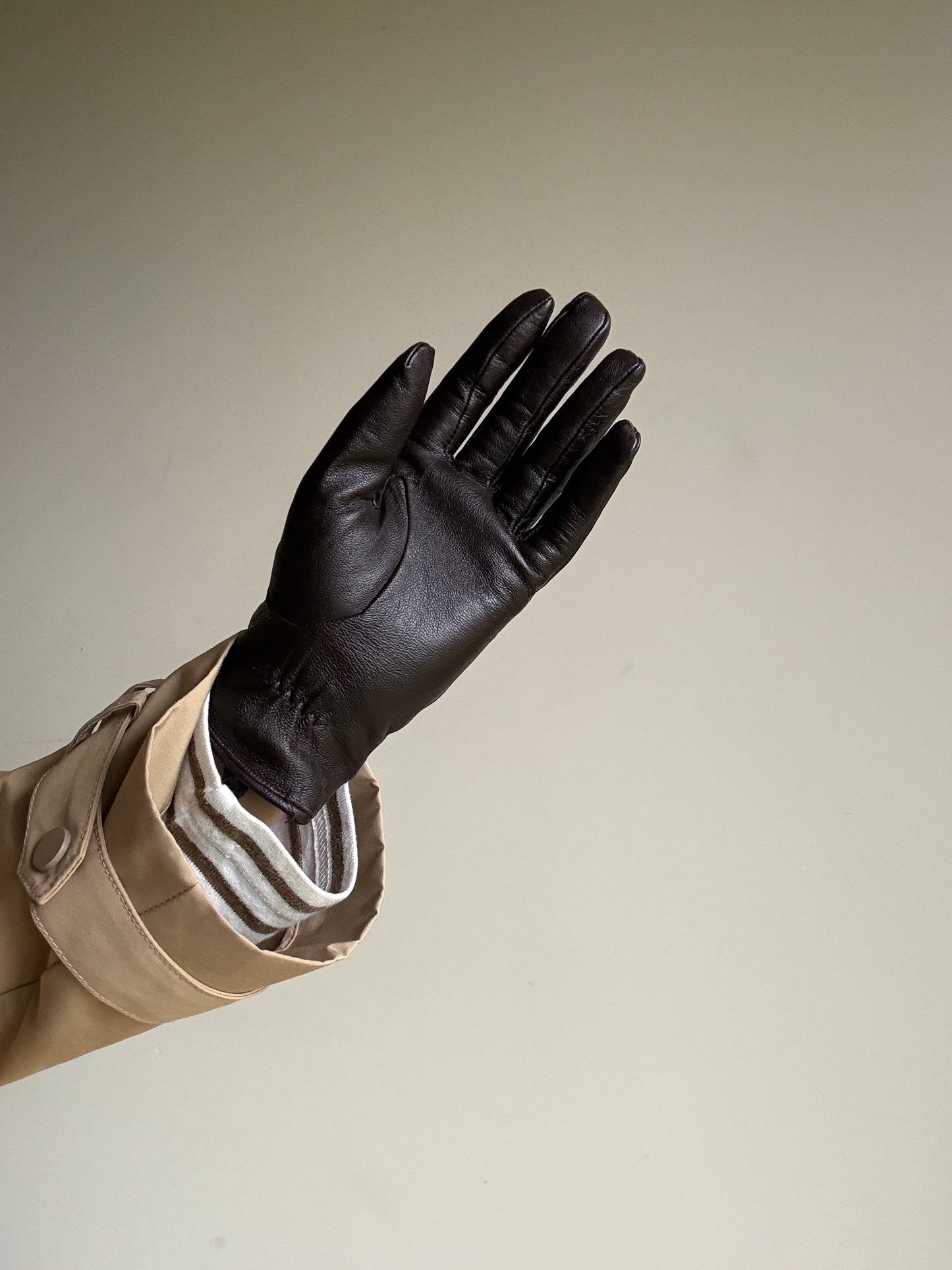 Brown Leather Gloves, S/M