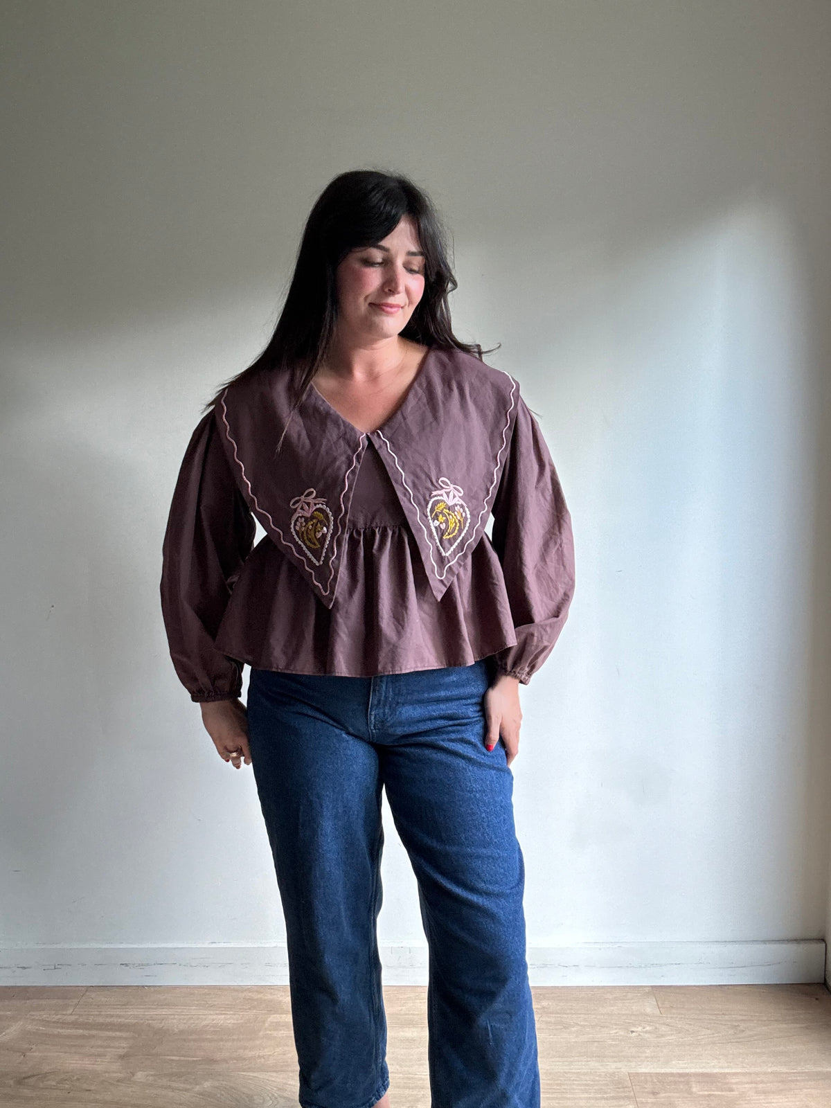 Made by SJP Embroidered Handmade Blouse, S/M