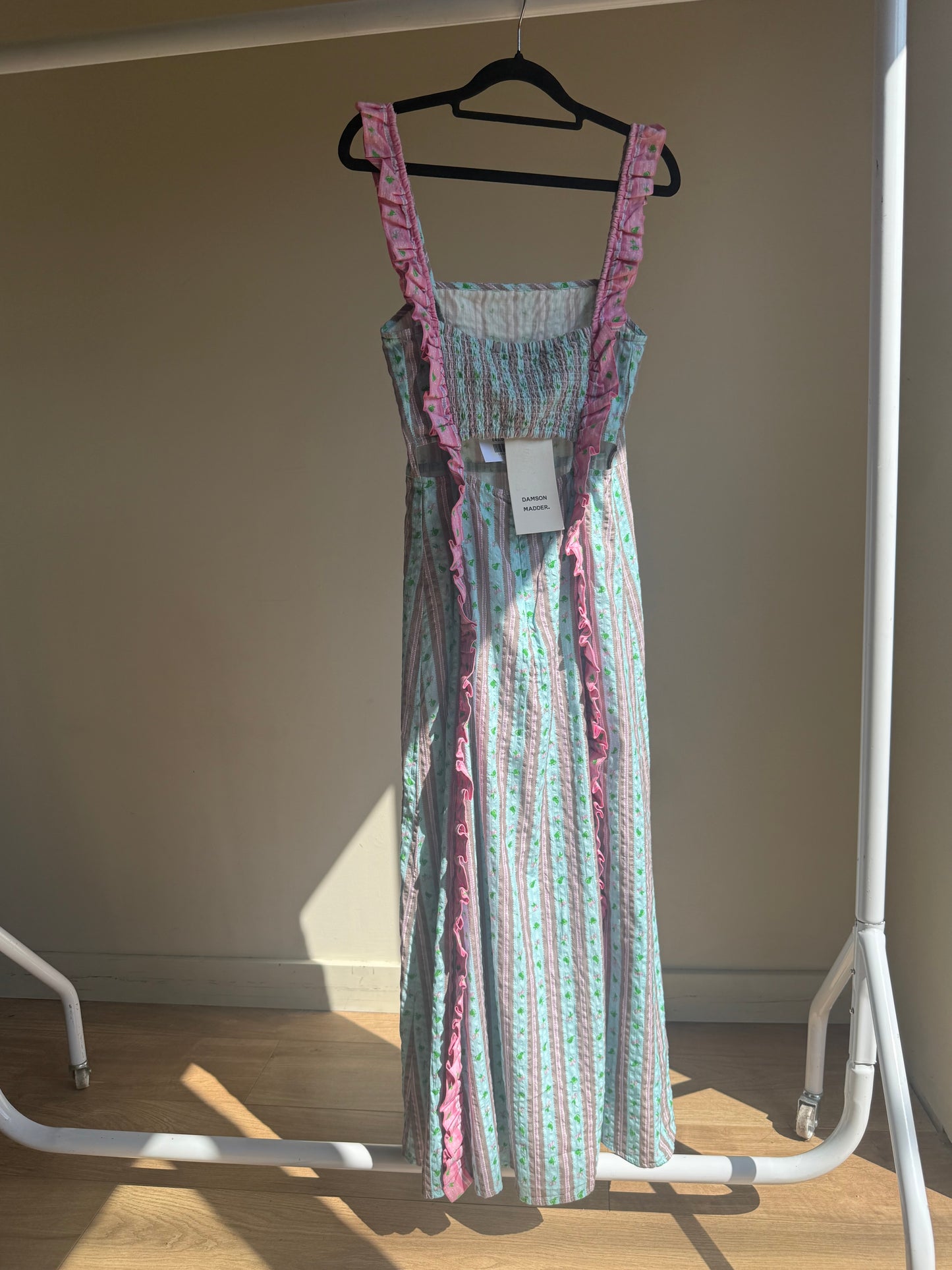 Damson Madder NEW Daphne Fruit Stripe Dress, 8